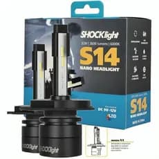 Par de Lâmpadas s14 Mini Shocklight 6000K 3.600 lumens h1 h3 h4 h7 h8 h9 h11 hb3 hb4 h27 h16
