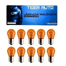 kit com 10 lâmpadas ambar 1 polo 12v P21w