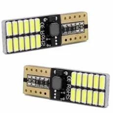 T10 LED CHIP CANBUS  CARRO 24 LEDS KIT COM 2 UNIDADES VALOR DO PAR