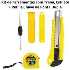 Kit de Ferramentas Startools - Trena, Estilete com Refil e Chave de Ponta Dupla Fenda e Philips