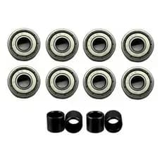 8 Rolamento 608zz Skate Patins + 4 Espaçador - Melhor preço