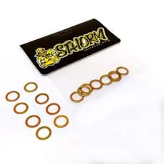 Mini Arruelas de Rolamentos Dourada Sthorm Skateboard Skate 8 arruelinhas Nota Fiscal incluida NF