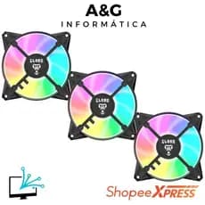 Kit 3, 4, 5, 6, 7, 8, 9 ou 10 Cooler Fan 6 Pinos ARGB para Gabinete COOLER FAN EURUS | ARGB 6PIN