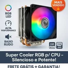 Air Cooler Universal RGB BrazilPC Gamer CL-SA90R – Dissipação Avançada para CPUs Intel e AMD