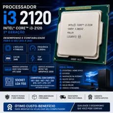 Processador Intel Core i3-2120 LGA 1155 – 3.30GHz | 2 Núcleos | 4 Threads | Intel HD Graphics 2000