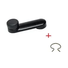 Kit Manivela Vidro Corsa Celta + Trava Presilha - Preto