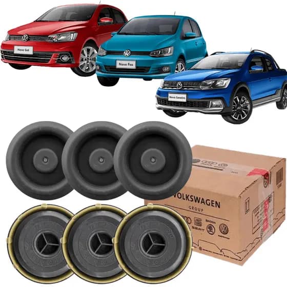Kit 6 Tampa De Assoalho Gol Voyage Saveiro Fox Polo
