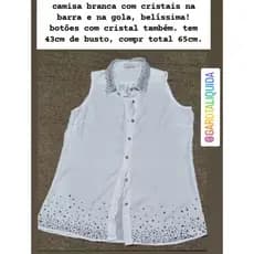 camisa branca com cristais