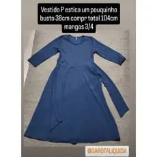 Vestido P estica um pouquinho tecido encorpado