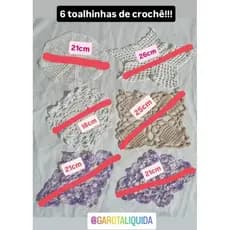 6 Toalhinhas de crochê- tolha - artesanato 6ud