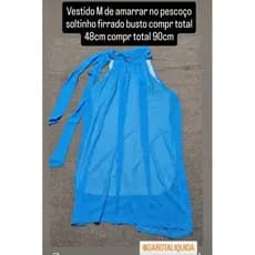Vestido M de amarrar no pescoço soltinho forrado