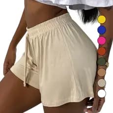 Short Feminino Soltinho Cintura Alta Confortável Leve Fresquinho com Elástico Malha Viscolycra Brisa