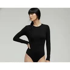 Body Premium Com Manga Longa vestido Comprida e Decote redondinho Com Fecho Lançamento