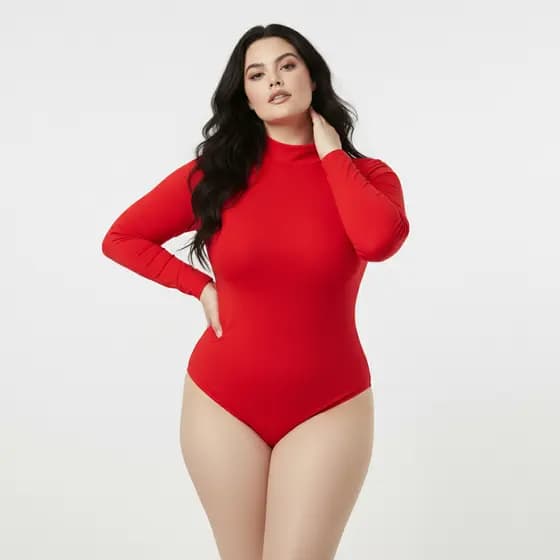 KIT 2 PLUS Body gola alta manga longa PLUS SIZE exclusivo lançamento