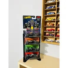 Expositor de Mesa para Blisters Hot Wheels | Suporte Individual, Mainline e Premium | Organizador Colecionador Impressão
