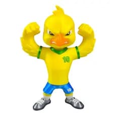Mascote Canarinho Pistola Brasil | Canarinho Furioso | Boneco Colecionável Copa do Mundo Impressão 3D