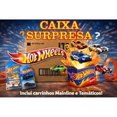Caixa Surpresa Hot Wheels- 3 Carrinhos Mainline Ou Temáticos