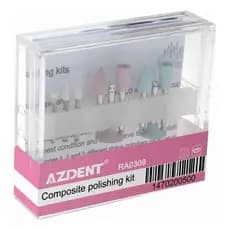 kit Broca De Acabamento E Polimento Em Resina Azdent 9pcs