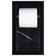 Nicho Porcelanato Porta Papel Higiênico Banheiro Organizador (Preto Via Láctea)