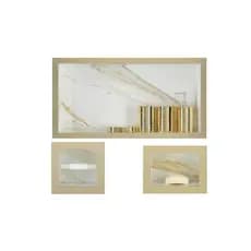 Nicho Em Porcelanato  Polido Para Banheiro - kit com 3 peças (Calacata / Breccia )