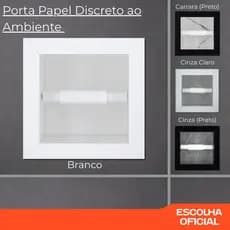 Porta Papel Higiênico de Parede Utilitário Para Embutir no Banheiro, Nicho Porcelanato Premium Lavabo (Selecione a Cor)