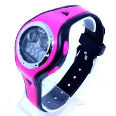Relógio İnfantil para meninas e meninos Esportivo Digital Led Colorido Cronômetro Watch Rosa