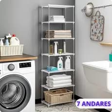 Estante Multiuso Modular 7 Andares Organizador Em Aço Reforçado