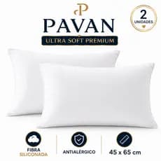 Kit 2 Travesseiros Ultra Soft Premium Toque Macio Leve