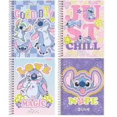 Caderno Universitário 10 Matérias Stitch 160 Folhas - Foroni