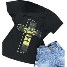 Camiseta Feminina Tshirt Blusinha Baby Look Gw5151