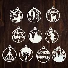 Enfeite de Natal Tema Harry Potter - Kit 10 e 20 un - Decoração de Natal