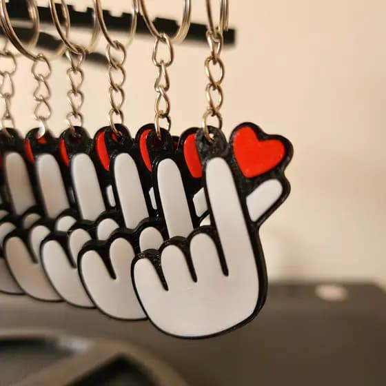 KIT Chaveiro Dorama Coreano Finger Heart - Coração Dedos, Dorama - Lembrancinha