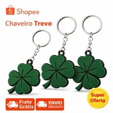 KIT Chaveiro Trevo de Quatro Folhas / Trevo da Sorte - Lembrancinha