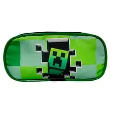 Estojo Escolar Duplo geek  Minecraft Verde