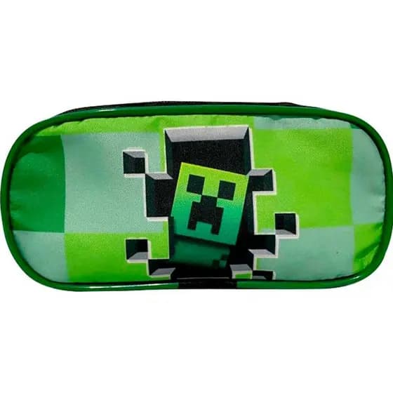 Estojo Escolar Duplo geek Minecraft