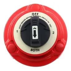 Chave Geral Seletora em ABS e Bronze antioxidante Para Duas Bateria 300 a 400AMP para barco Trailer