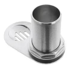 Ralo Em Aço Inox Para Entrada Com Rosca De Água 1.1/2 Pol