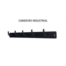 Cabideiro Industrial Pendurador Ferro Preto Decorativo