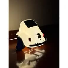 Luminária + Porta Chaves VW Fusca LED USB Touch Retrô 2em1
