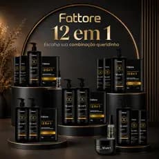 Kit Fattore 12 em 1 Escolha o seu Kit para Cabelos Macios, Brilhantes e Sem Frizz