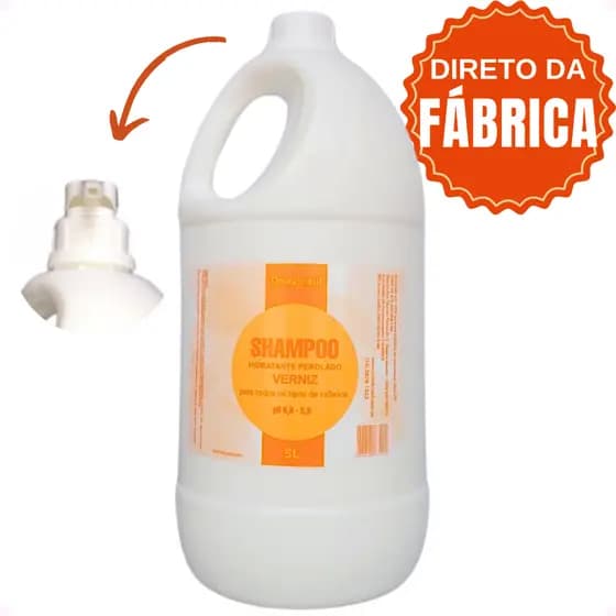 Galão Perolado Verniz 5 Litros Brilho Nutrição e Hidratação Limpeza Economico Salão Profissional Onixxbrasil