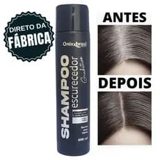 Shampoo Escurecedor 300ml Escurece Cabelos Brancos e Fios Testado Escurece Unissex Masculino e Feminino