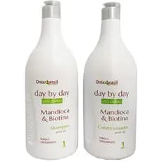 Kit Shampoo E Condicionador  Day by Day 2x 1L Mandioca e Biotina Onixxbrasil