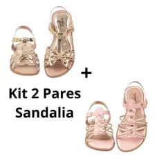 Sandalia infantil menina blogueirinha festa básica Laço e flor Criança
