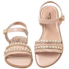 Sandália Infantil Feminina Rasteira Casamento Batizado Moda Barato Promoção tirinha 03
