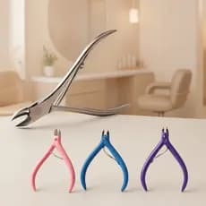 Kit Alicate de Cortar Unhas + Alicate de Cutícula Manicure Podóloga Profissional Auto clave Inox