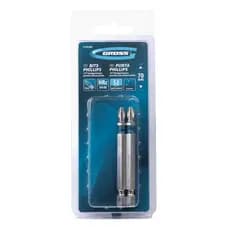 Ponta Bits Ph2 70mm Magnético Antiderrapante Ponteira Parafusadeira 2 peças Aço S2 Gross
