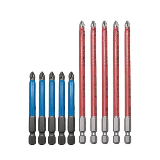 Conjunto Ponta Bits PH2 7cm + 12,7cm XL Kit 10 peças Ponteira Magnética Antiderrapante Parafusadeira