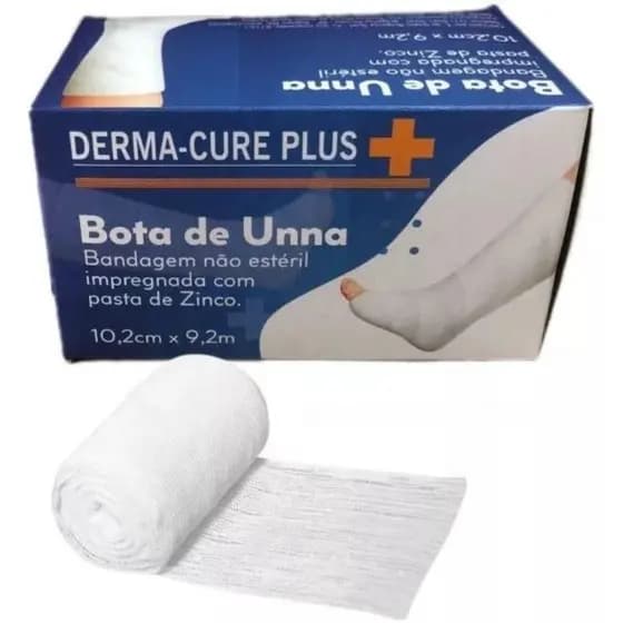 Derma-Cure Plus Bota de Unna Curativo 10,2cm x 9,2m Faixa Cicatriz impregnada pasta Zinco Unicenter