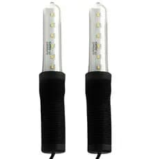Kit 2 Bastão de Luz Garra bateria 6 Led 12v Cabo 3,0M Pendente Oficina Carro Caminhão Emergência